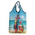 Saint Lucia Christmas Grocery Bag Tropical Parrot With Rum Punch Cocktail