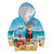 Saint Lucia Christmas Kid Hoodie Tropical Parrot With Rum Punch Cocktail - Wonder Print Shop