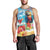 Saint Lucia Christmas Men Tank Top Tropical Parrot With Rum Punch Cocktail - Wonder Print Shop