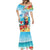 Saint Lucia Christmas Mermaid Dress Tropical Parrot With Rum Punch Cocktail - Wonder Print Shop