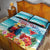 Saint Lucia Christmas Quilt Bed Set Tropical Parrot With Rum Punch Cocktail - Wonder Print Shop