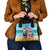 Saint Lucia Christmas Shoulder Handbag Tropical Parrot With Rum Punch Cocktail