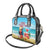 Saint Lucia Christmas Shoulder Handbag Tropical Parrot With Rum Punch Cocktail