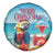 Saint Lucia Christmas Spare Tire Cover Tropical Parrot With Rum Punch Cocktail - Wonder Print Shop