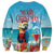 Saint Lucia Christmas Sweatshirt Tropical Parrot With Rum Punch Cocktail - Wonder Print Shop