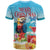 Saint Lucia Christmas T Shirt Tropical Parrot With Rum Punch Cocktail - Wonder Print Shop