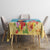 Saint Lucia Christmas Tablecloth Tropical Parrot With Rum Punch Cocktail - Wonder Print Shop