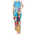 Saint Lucia Christmas Tank Maxi Dress Tropical Parrot With Rum Punch Cocktail - Wonder Print Shop