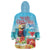 Saint Lucia Christmas Wearable Blanket Hoodie Tropical Parrot With Rum Punch Cocktail