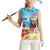 Saint Lucia Christmas Women Sleeveless Polo Shirt Tropical Parrot With Rum Punch Cocktail - Wonder Print Shop