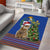 Uruguay Christmas Area Rug Pampas Cat With Folk Pattern - Wonder Print Shop