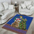 Uruguay Christmas Area Rug Pampas Cat With Folk Pattern - Wonder Print Shop