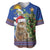 Uruguay Christmas Baseball Jersey Pampas Cat With Folk Pattern - Wonder Print Shop