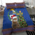 Uruguay Christmas Bedding Set Pampas Cat With Folk Pattern - Wonder Print Shop