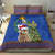 Uruguay Christmas Bedding Set Pampas Cat With Folk Pattern - Wonder Print Shop