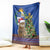 Uruguay Christmas Blanket Pampas Cat With Folk Pattern