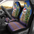 Uruguay Christmas Car Seat Cover Pampas Cat With Folk Pattern - Wonder Print Shop