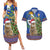 Uruguay Christmas Couples Matching Summer Maxi Dress and Hawaiian Shirt Pampas Cat With Folk Pattern - Wonder Print Shop