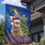 Uruguay Christmas Garden Flag Pampas Cat With Folk Pattern - Wonder Print Shop