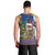 Uruguay Christmas Men Tank Top Pampas Cat With Folk Pattern - Wonder Print Shop