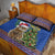 Uruguay Christmas Quilt Bed Set Pampas Cat With Folk Pattern - Wonder Print Shop