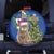 Uruguay Christmas Spare Tire Cover Pampas Cat With Folk Pattern - Wonder Print Shop