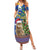 Uruguay Christmas Summer Maxi Dress Pampas Cat With Folk Pattern - Wonder Print Shop