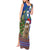 Uruguay Christmas Tank Maxi Dress Pampas Cat With Folk Pattern - Wonder Print Shop