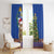 Uruguay Christmas Window Curtain Pampas Cat With Folk Pattern - Wonder Print Shop