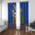 Uruguay Christmas Window Curtain Pampas Cat With Folk Pattern - Wonder Print Shop