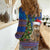 Uruguay Christmas Women Casual Shirt Pampas Cat With Folk Pattern