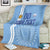 Custom Uruguay Football Blanket Sun of May The Sky Blue