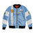 Custom Uruguay Football Bomber Jacket Sun of May The Sky Blue - Wonder Print Shop