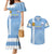 Custom Uruguay Football Couples Matching Mermaid Dress and Hawaiian Shirt Sun of May The Sky Blue - Wonder Print Shop