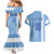 Custom Uruguay Football Couples Matching Mermaid Dress and Hawaiian Shirt Sun of May The Sky Blue - Wonder Print Shop