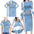 Custom Uruguay Football Family Matching Long Sleeve Bodycon Dress and Hawaiian Shirt Sun of May The Sky Blue - Wonder Print Shop