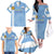 Custom Uruguay Football Family Matching Off The Shoulder Long Sleeve Dress and Hawaiian Shirt Sun of May The Sky Blue - Wonder Print Shop