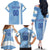 Custom Uruguay Football Family Matching Off The Shoulder Long Sleeve Dress and Hawaiian Shirt Sun of May The Sky Blue - Wonder Print Shop