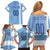 Custom Uruguay Football Family Matching Off Shoulder Short Dress and Hawaiian Shirt Sun of May The Sky Blue - Wonder Print Shop