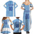 Custom Uruguay Football Family Matching Summer Maxi Dress and Hawaiian Shirt Sun of May The Sky Blue - Wonder Print Shop