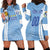 Custom Uruguay Football Hoodie Dress Sun of May The Sky Blue - Wonder Print Shop