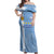 Custom Uruguay Football Off Shoulder Maxi Dress Sun of May The Sky Blue - Wonder Print Shop