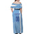 Custom Uruguay Football Off Shoulder Maxi Dress Sun of May The Sky Blue - Wonder Print Shop