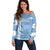 Custom Uruguay Football Off Shoulder Sweater Sun of May The Sky Blue - Wonder Print Shop