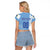 Custom Uruguay Football Raglan Cropped T Shirt Sun of May The Sky Blue - Wonder Print Shop