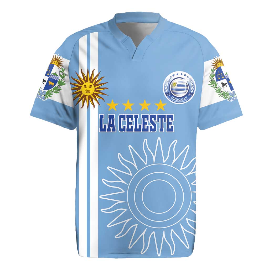 Custom Uruguay Football Rugby Jersey Sun of May The Sky Blue - Wonder Print Shop