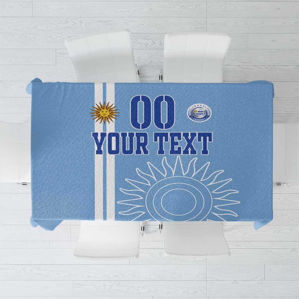 Custom Uruguay Football Tablecloth Sun of May The Sky Blue - Wonder Print Shop