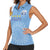 Custom Uruguay Football Women Sleeveless Polo Shirt Sun of May The Sky Blue - Wonder Print Shop