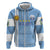 Custom Uruguay Football Zip Hoodie Sun of May The Sky Blue - Wonder Print Shop