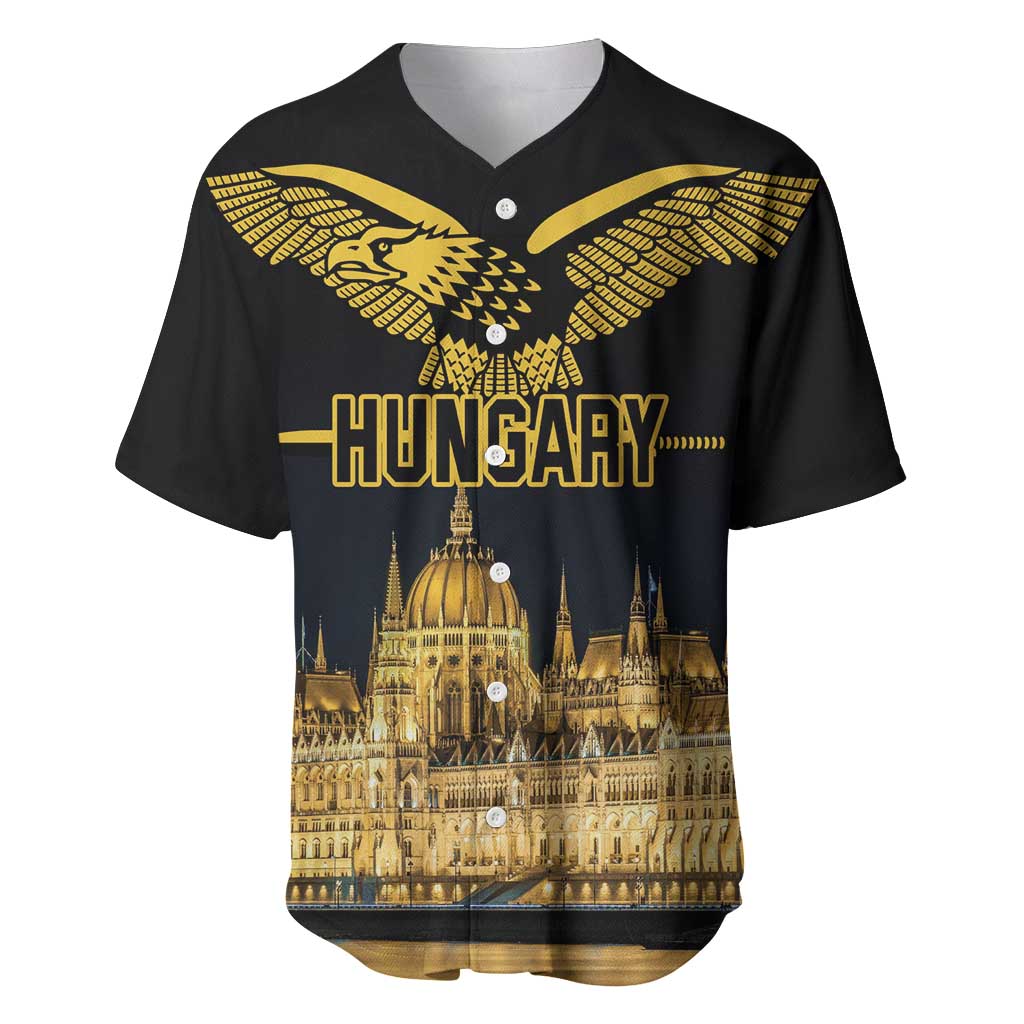 Personalized Hungary Budapest Capital Baseball Jersey Hungarian Turul Bird - Wonder Print Shop